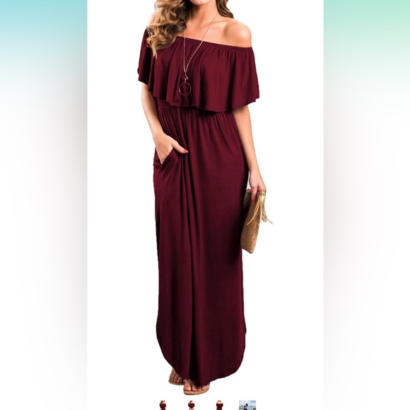 Off-the-Shoulder Dress with Pockets! - Picture 3 of 15